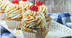 The thought of a Butter Pecan Cupcake sounds so delicious, doesn't it? Most of us had butter pecan the first time in ice cream form. It is still my mom's favorite ice cream!