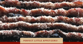 Bacon wrapped breadsticks graphic.