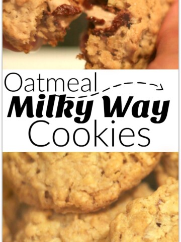 These oatmeal milky way cookies are unbelievable scrumptious! With a slightly crisp outside and delicious gooey inside, this will be your Game Day dessert!