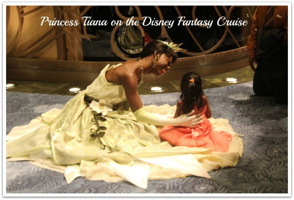 Princess Tiana was on the Disney Fantasy Cruise along with many other Disney characters. Loved this ship and cruise line! 