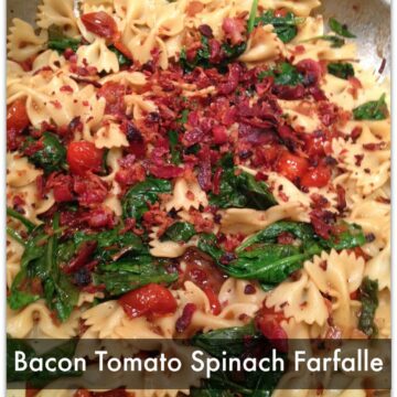 bacon tomato spinach farfalle