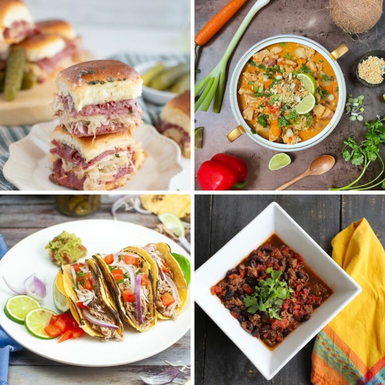 Meals made in the slow cooker.