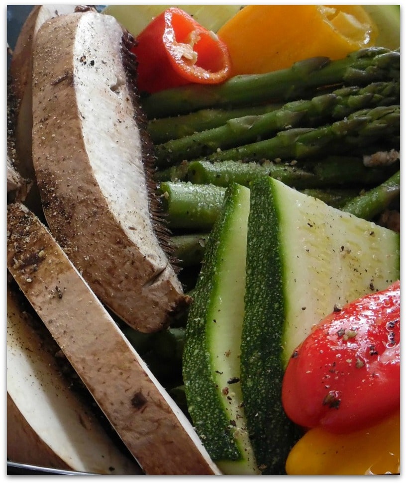 This Roasted vegetable tower is so delicious! You won't think about how healthy it is. Great vegetarian dish for a dinner party, and perfect for the Daniel Fast.