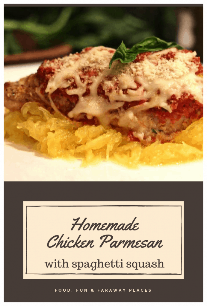 This chicken parmesan with spaghetti squash is a much lighter version of this traditional favorite Italian meal. Who doesn't love Italian Food? I don't think I've ever heard anyone say they didn't like Italian. 