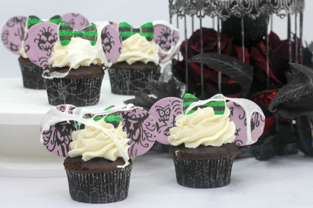 cupcakes decorated like the Haunted Mansion at Disneyland
