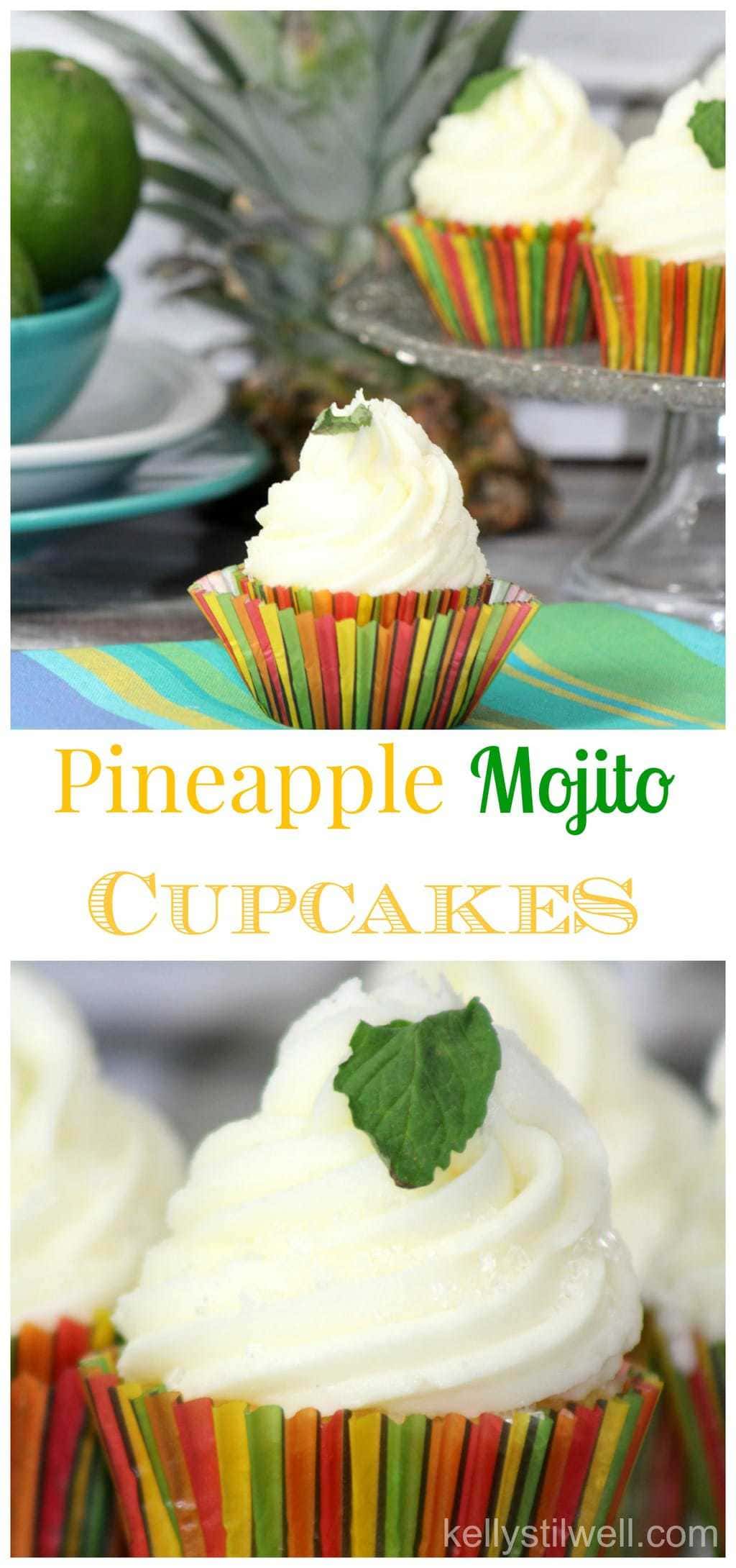 Pineapple Mojito Cupcakes
