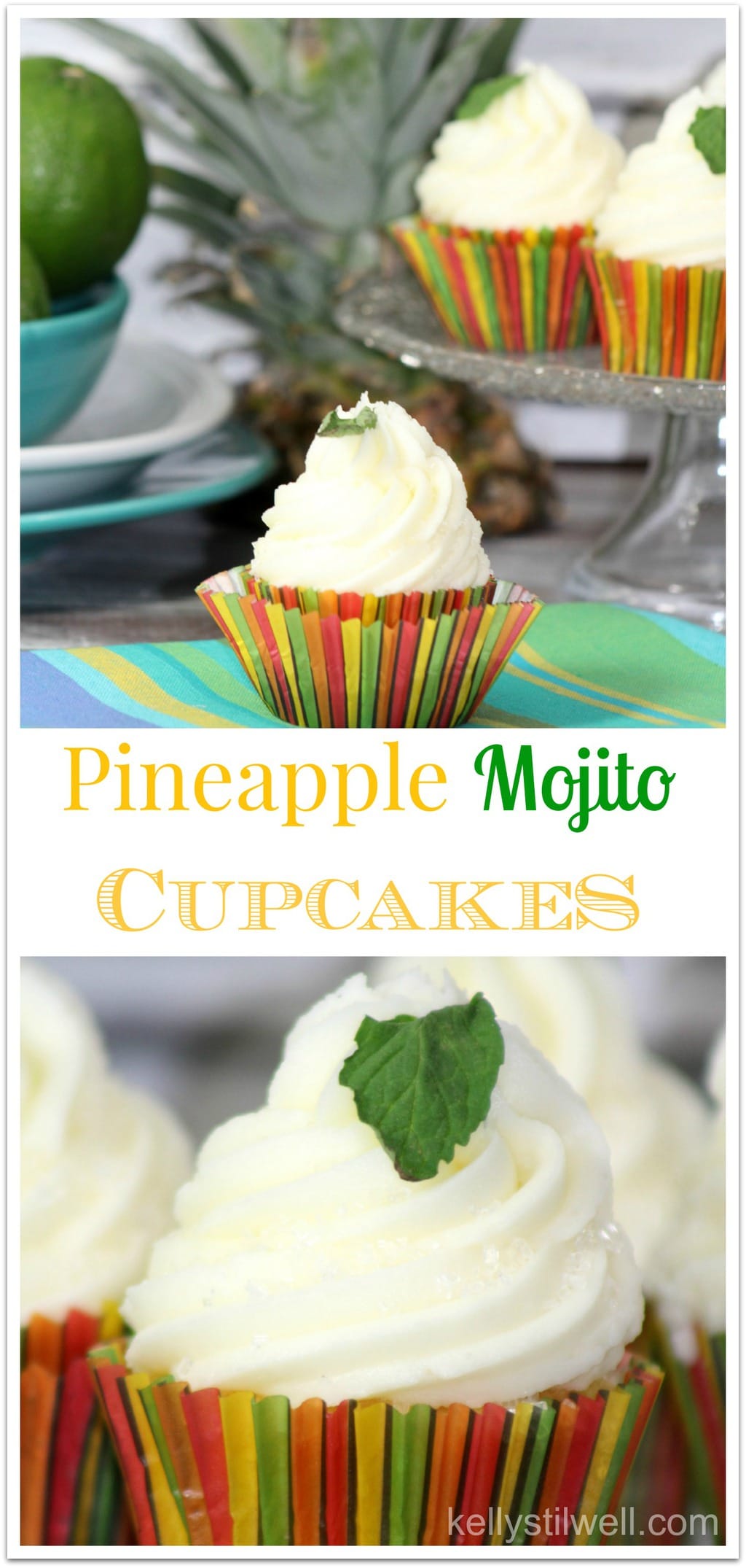Pineapple Mojito Cupcakes - Food Fun &amp; Faraway Places