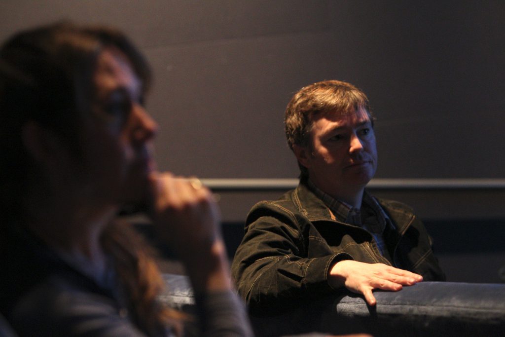 The "Inside Out" Long Lead Press Day, including presentations by (right) Supervising Animator Victor Navone, as seen on March 31, 2015 at Pixar Animation Studios in Emeryville, Calif. (Photo by Deborah Coleman / Pixar)
