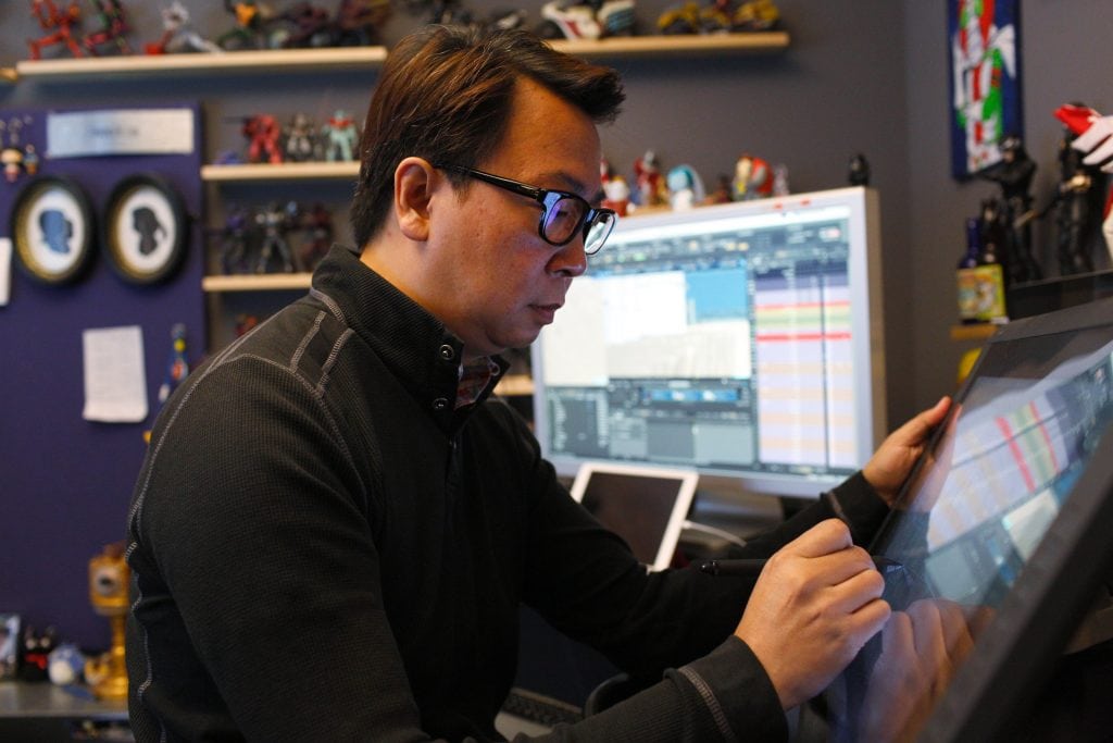 INSIDE OUT Director of Photography–Camera Patrick Lin. Photo by Debby Coleman. ©2015 Disney•Pixar. All Rights Reserved.