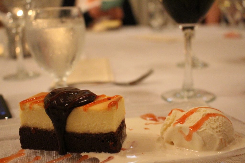 st simons K & P wine dinner dessert