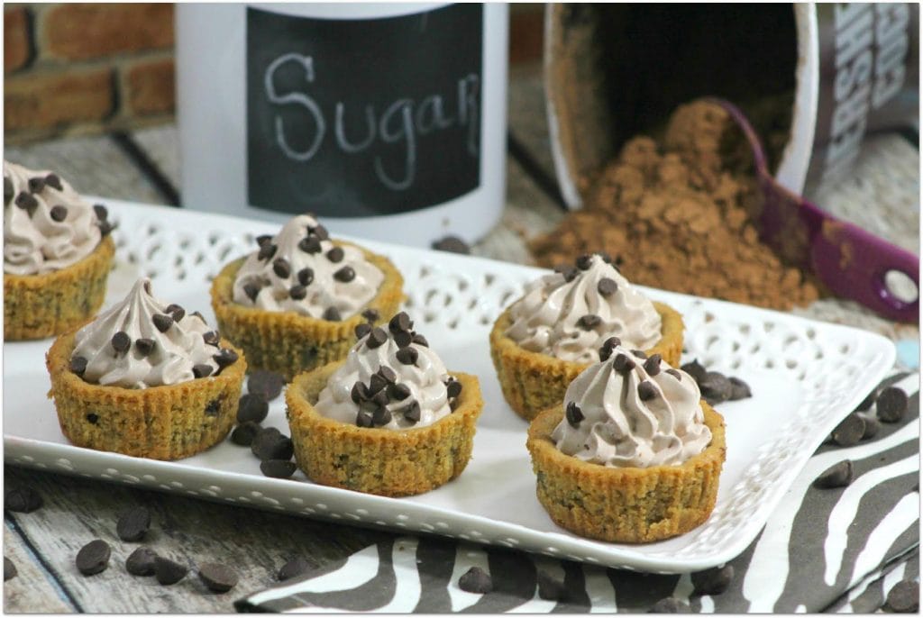 What's better than a chocolate chip cookie? A chocolate chip cookie cup with chocolate mouse in it! This recipe is easy, and you will be a rock star when serving these at your next party!