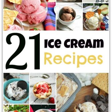 Summer is the perfect time for ice cream, and I've got 21 delicious recipes for you to try! We love to have parties, and making your own sundae is always a hit! We've got berry recipes, chocolate recipes, a melon recipe, and even a jelly donut ice cream recipe! Forget the food, let's just have dessert!