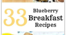 Blueberry breakfast Recipes graphic for Pinterest.