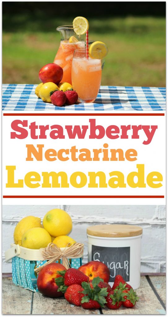 Looking for a refreshing Summer drink? This recipe for Strawberry Nectarine Lemonade is the bomb! 