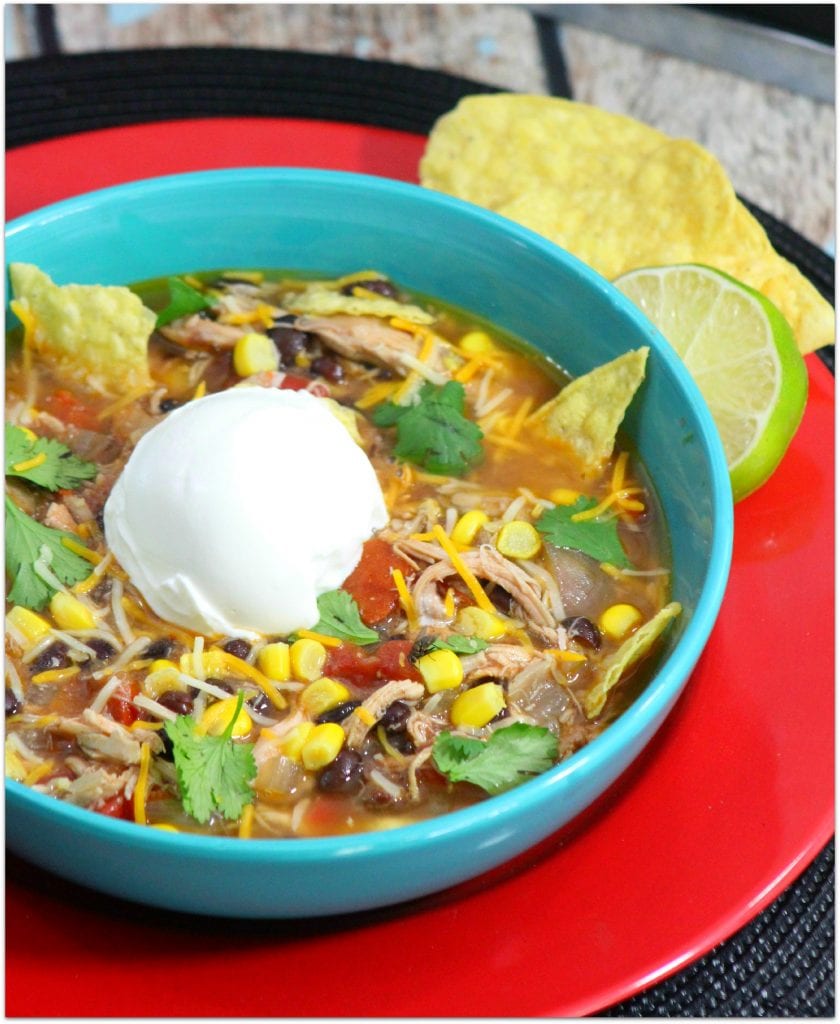 This recipe for Chicken Tortilla Soup is so delicious for a weeknight dinner or a Mexican food party! It's easy to make and won't keep you in the kitchen all day. This will be one of your favorite dinner recipes!