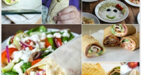 Wrap sandwiches for school lunches graphic.