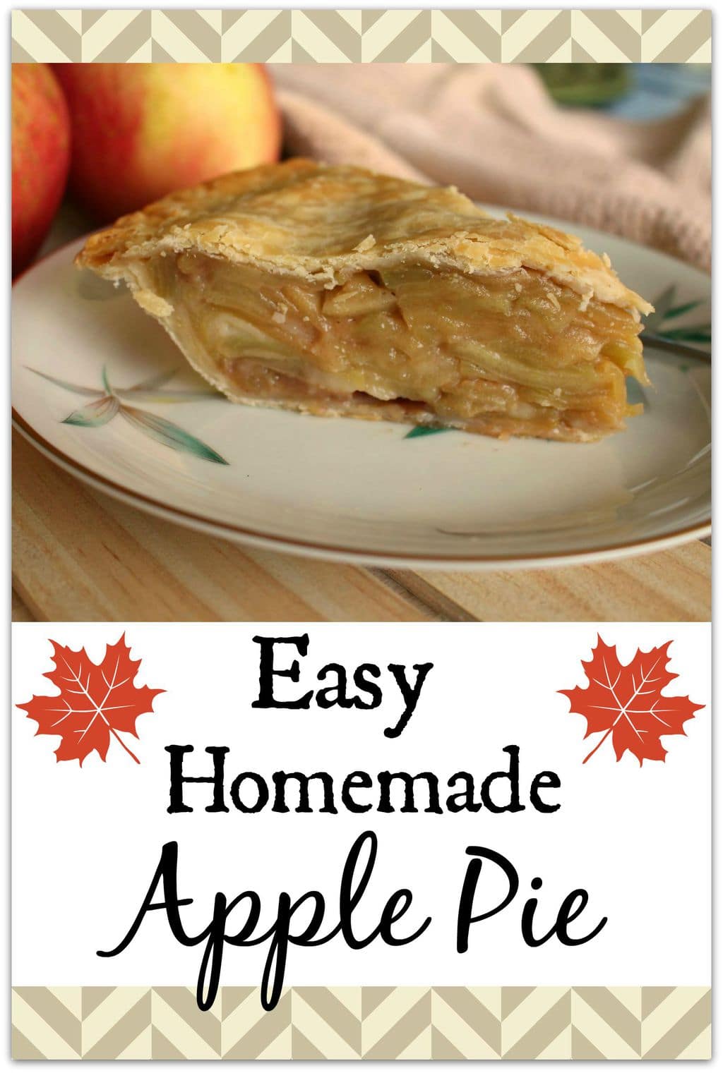 This recipe for easy homemade apple pie really is simple! Head to the kitchen with the kids to peel and slice those apples, and make a party out of it! You'll all be glad you did when you have this delicious dessert recipe for after dinner! My kids even eat it for breakfast!