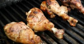 Grilled chicken drummies.