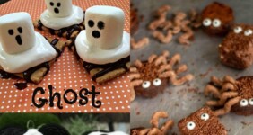 graphic for Halloween desserts on Pinterest