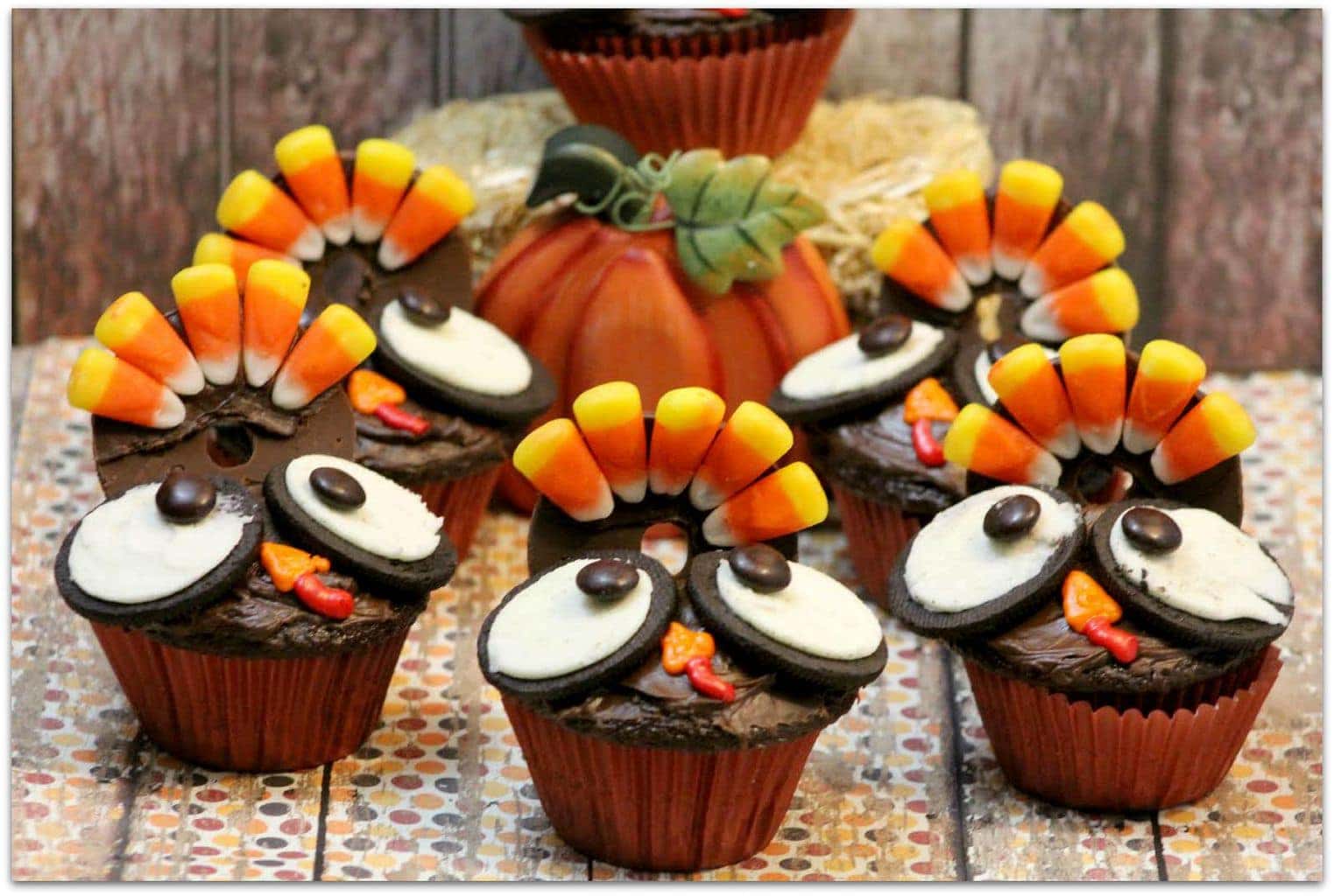 Thanksgiving Turkey Cupcakes - Food Fun & Faraway Places