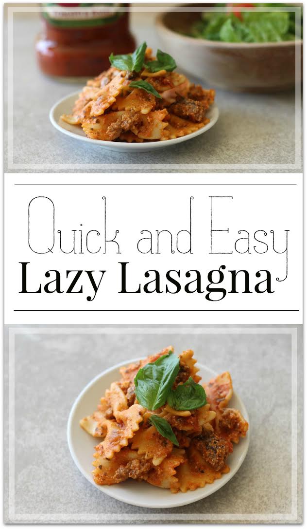 This recipe for Lazy Lasagna takes all the work out of making one of my family's favorite dinner recipes! Who says you have to layer everything just right? This is such an easy recipe!