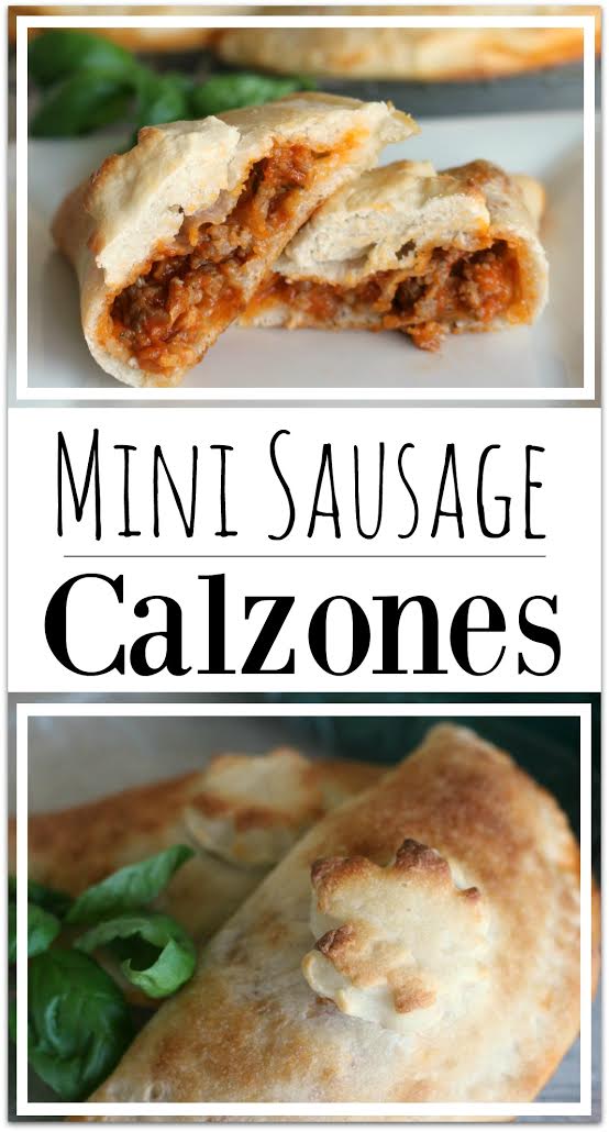 These mini sausage calzones are a perfect dinner recipe for busy nights! My kids have reminded me 3 times to make them again soon! Bertolli sauces made this such an easy recipe! You will be in and out of the kitchen in no time, and the leftovers freeze really well!