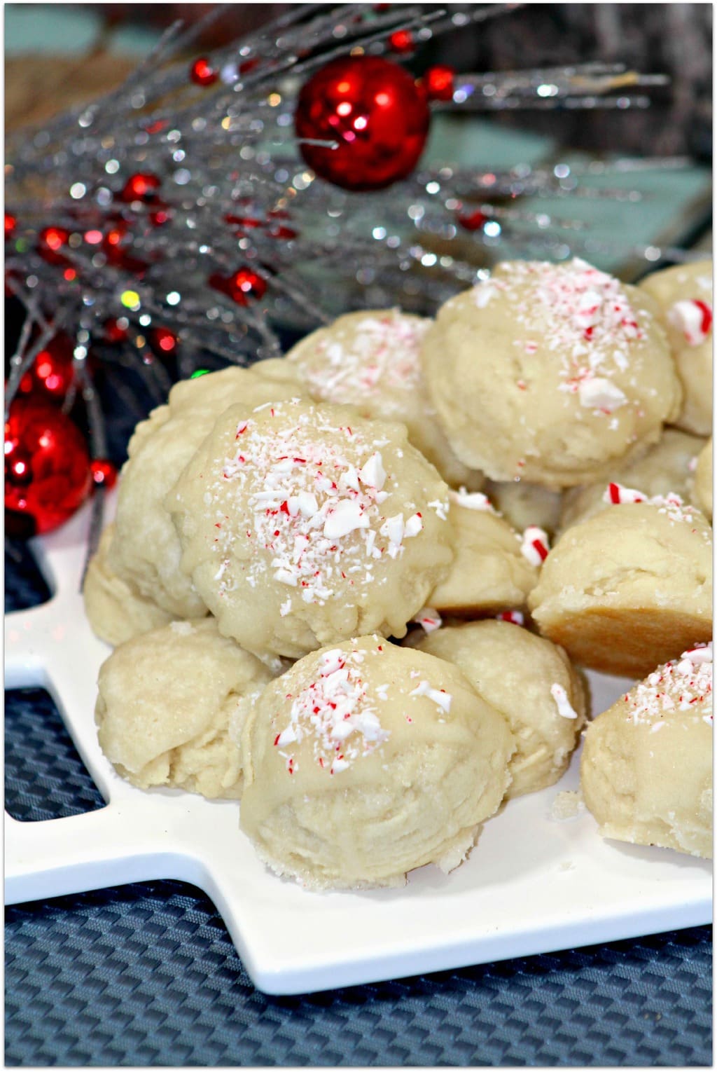 This Kentucky Butter Cookie recipe is easy and such a great grown-up treat for your Christmas party! I love having desserts on hand for guests, and this is one everyone will love! Have friends each bring an appetizer and you can serve dessert, for a ready-made holiday party! Who says you need to slave in the kitchen making food?