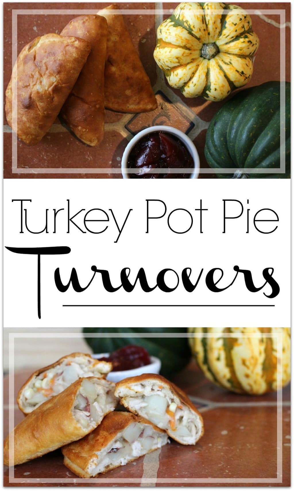 This recipe for turkey pot pie turnovers is just what you need to change up those Thanksgiving dinner leftovers! Don't let any of that turkey go to waste! These would make a great appetizer for a tailgate, too! 