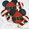 Cookies decorated like Santa Mickey Mouse