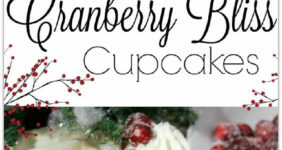 Cranberry cupcakes graphic for Pinterest.