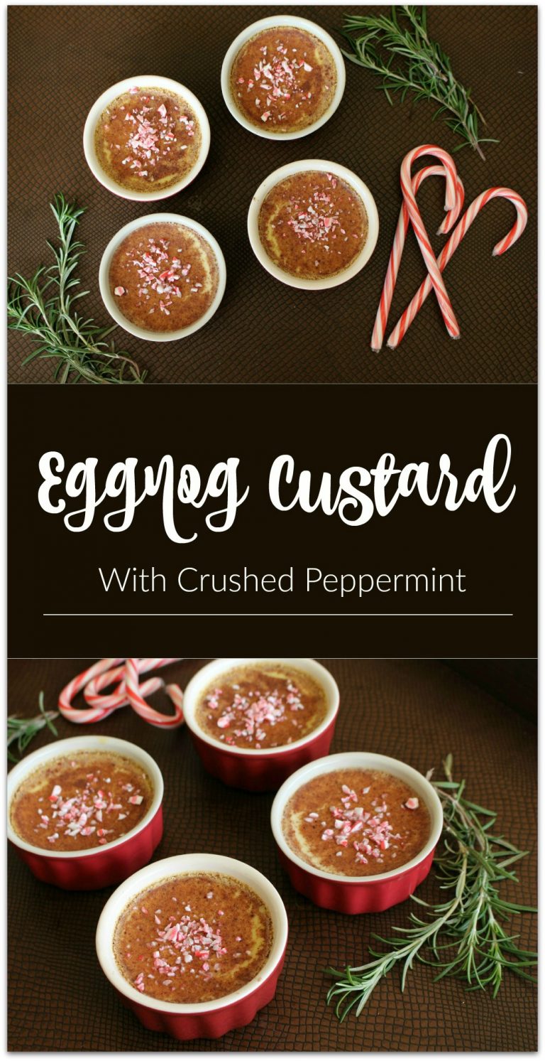 Eggnog Custard with Crushed Peppermint Food Fun & Faraway Places
