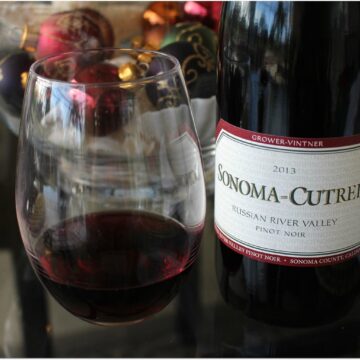 The complex flavors of the Sonoma Cutrer Russian River Pinot Noir are created from the grapes growing in temperatures that change dramatically between warm days and cool foggy nights of the Russian River Valley. The result is rich flavors of Bing cherry, wild strawberry, barrel spice and dark chocolate.