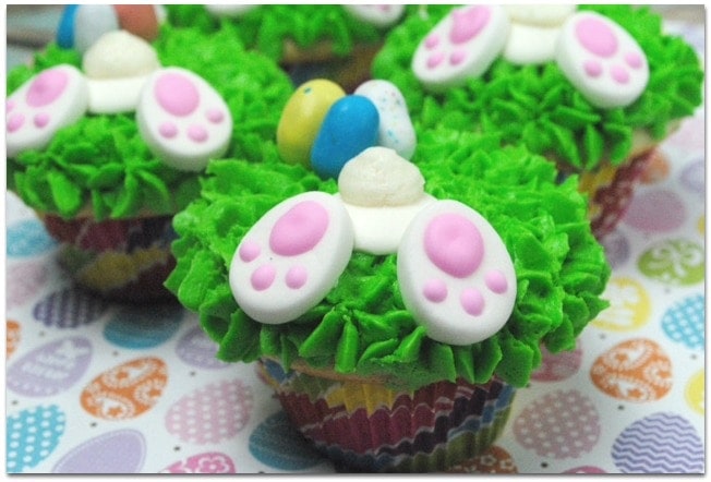Bunny Butt Cupcakes for Easter