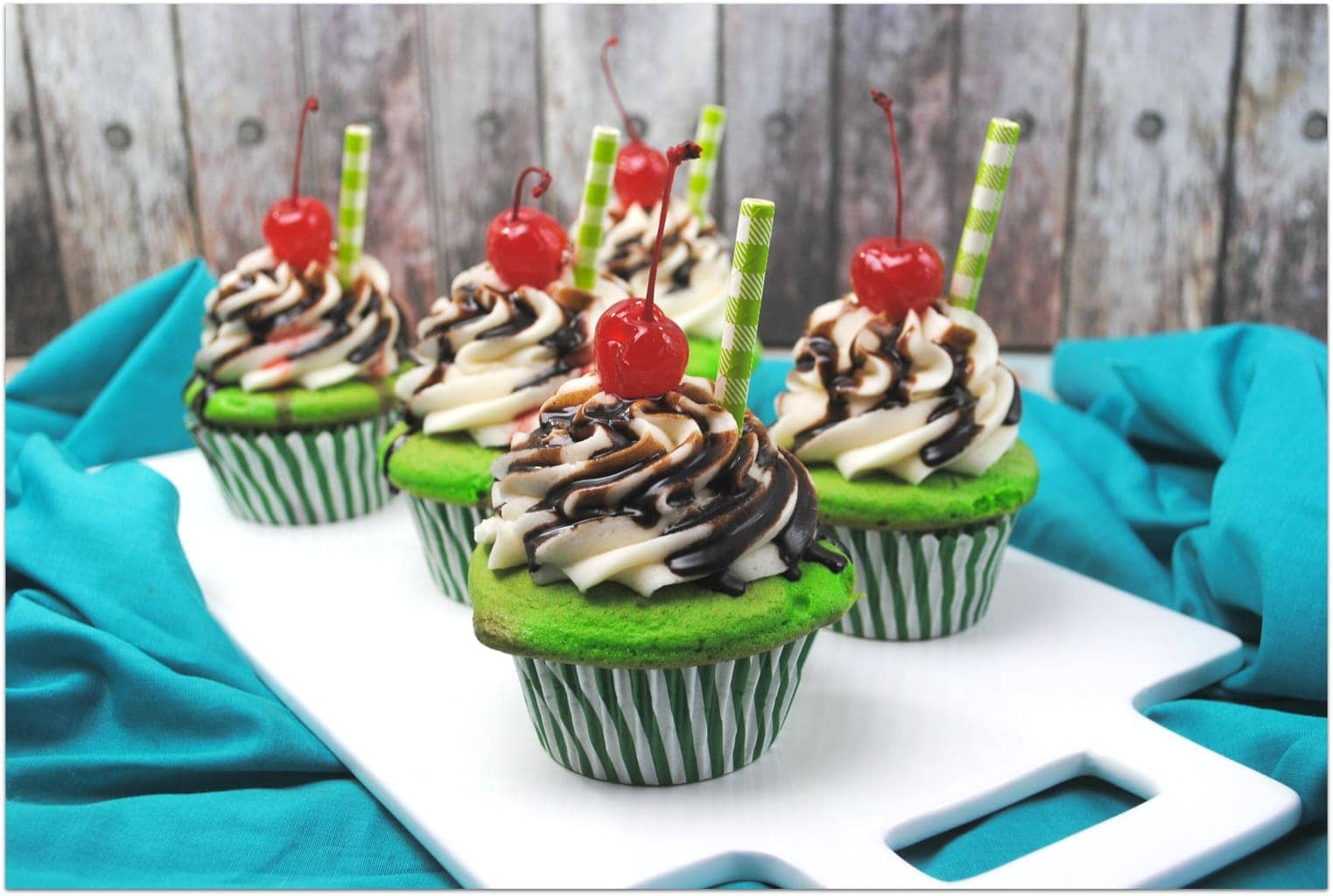 These Shamrock Shake Cupcakes are just too cute and so delicious. Think Thin Mints in a cupcake! As I've said before, cupcakes are my favorite dessert, and if it's an easy recipes, even better! Are you doing anything special for your family for St. Patrick's Day? Make these cupcakes for a special surprise!