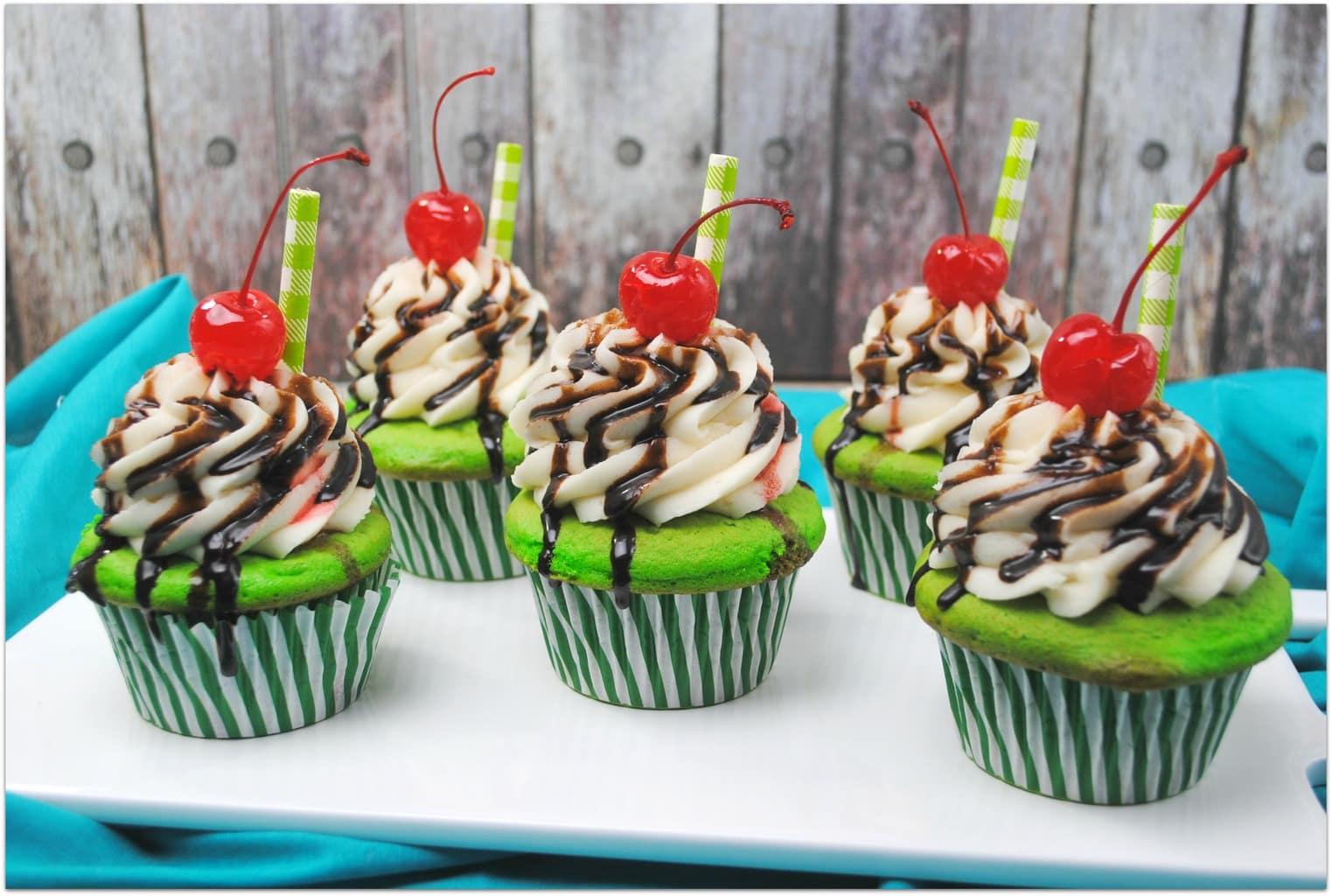 These Shamrock Shake Cupcakes are just too cute and so delicious. Think Thin Mints in a cupcake! As I've said before, cupcakes are my favorite dessert, and if it's an easy recipes, even better! Are you doing anything special for your family for St. Patrick's Day? Make these cupcakes for a special surprise! 