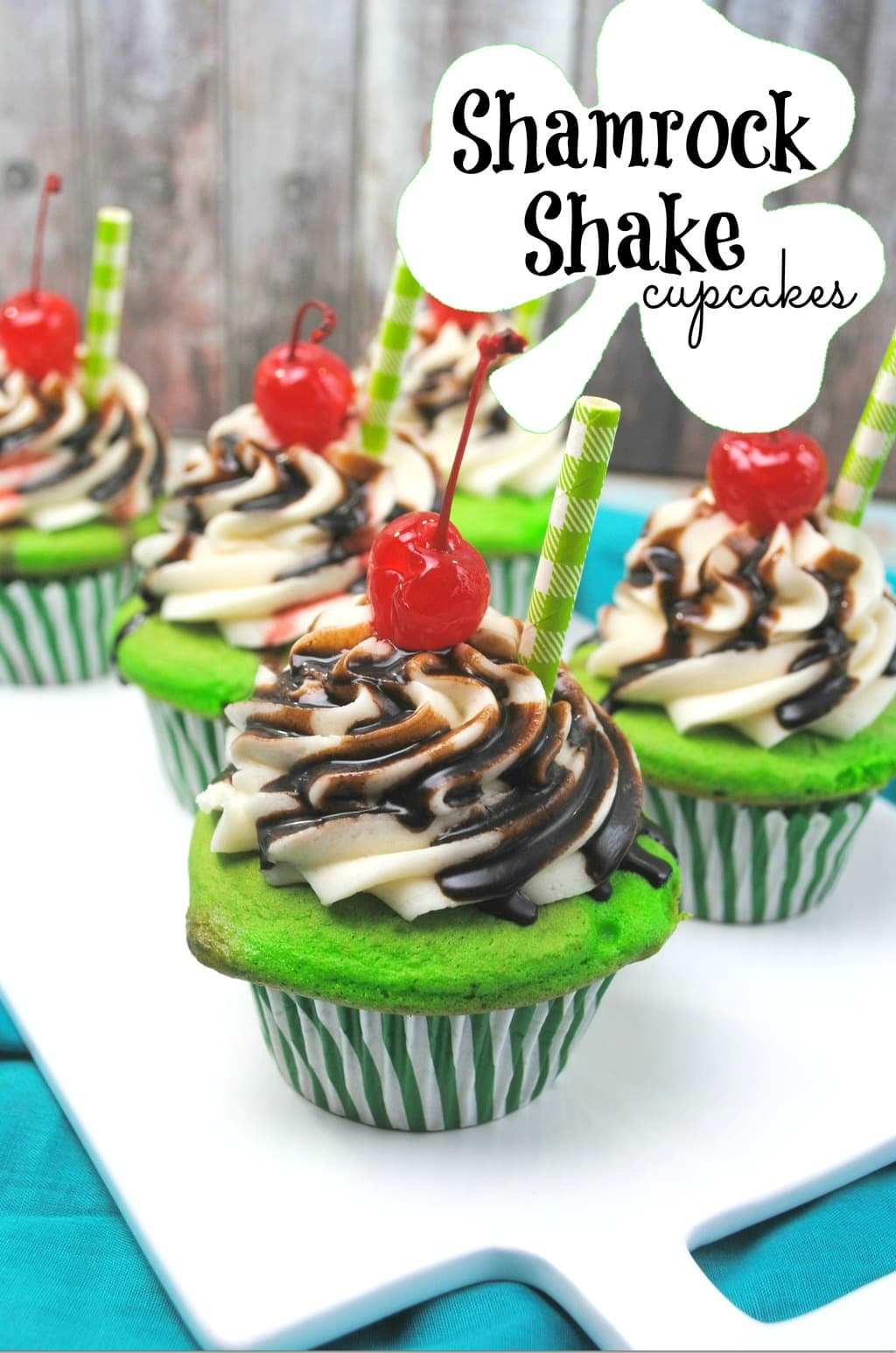 These Shamrock Shake Cupcakes are just too cute and so delicious. Think Thin Mints in a cupcake! As I've said before, cupcakes are my favorite dessert, and if it's an easy recipes, even better! Are you doing anything special for your family for St. Patrick's Day? Make these cupcakes for a special surprise! 