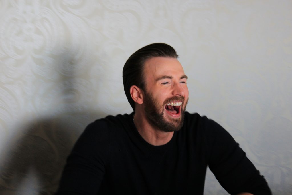 I still can't believe I was interviewing Chris Evans just a couple of weeks ago. I know. Fangirl time. And let me say, rightfully so. Because this guy is the real deal. He is so kind, so sweet, so considerate, and SO funny! Oh- and SO handsome!