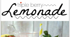 Berry lemonade for Pinterest.