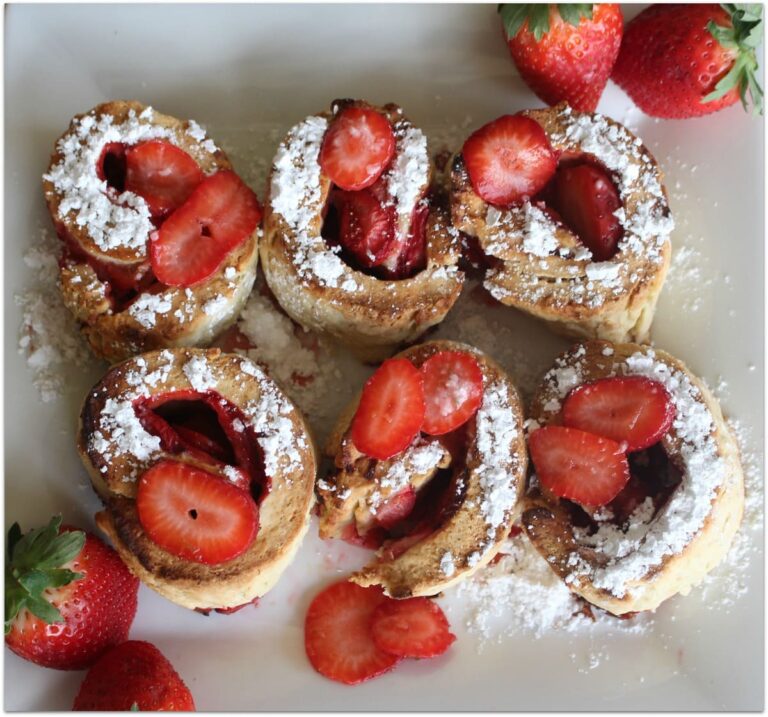 When strawberries are in season, my family wants to eat them with every meal. We slice them for topping pancakes, eat them in salads, drink strawberry smoothies, and of course make all kinds of strawberry desserts.