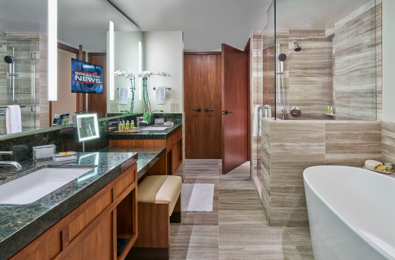 The Clement Palo Alto bathroom suite.