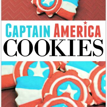 These Captain America Cookies are perfect for snacking while watching Captain America Civil War or any of the Cap movies. They would also be fun for a party with a patriotic theme, like July 4th!