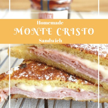 If you've had the Monte Cristo Sandwich, you know it's made like French toast. Slices of ham and Swiss cheese between two slices of bread, dipped in egg batter, browned, and sprinkled with powdered sugar. To top it off, there is a dipping sauce. |sandwich| dinner recipes | lunch recipes | ham recipes |