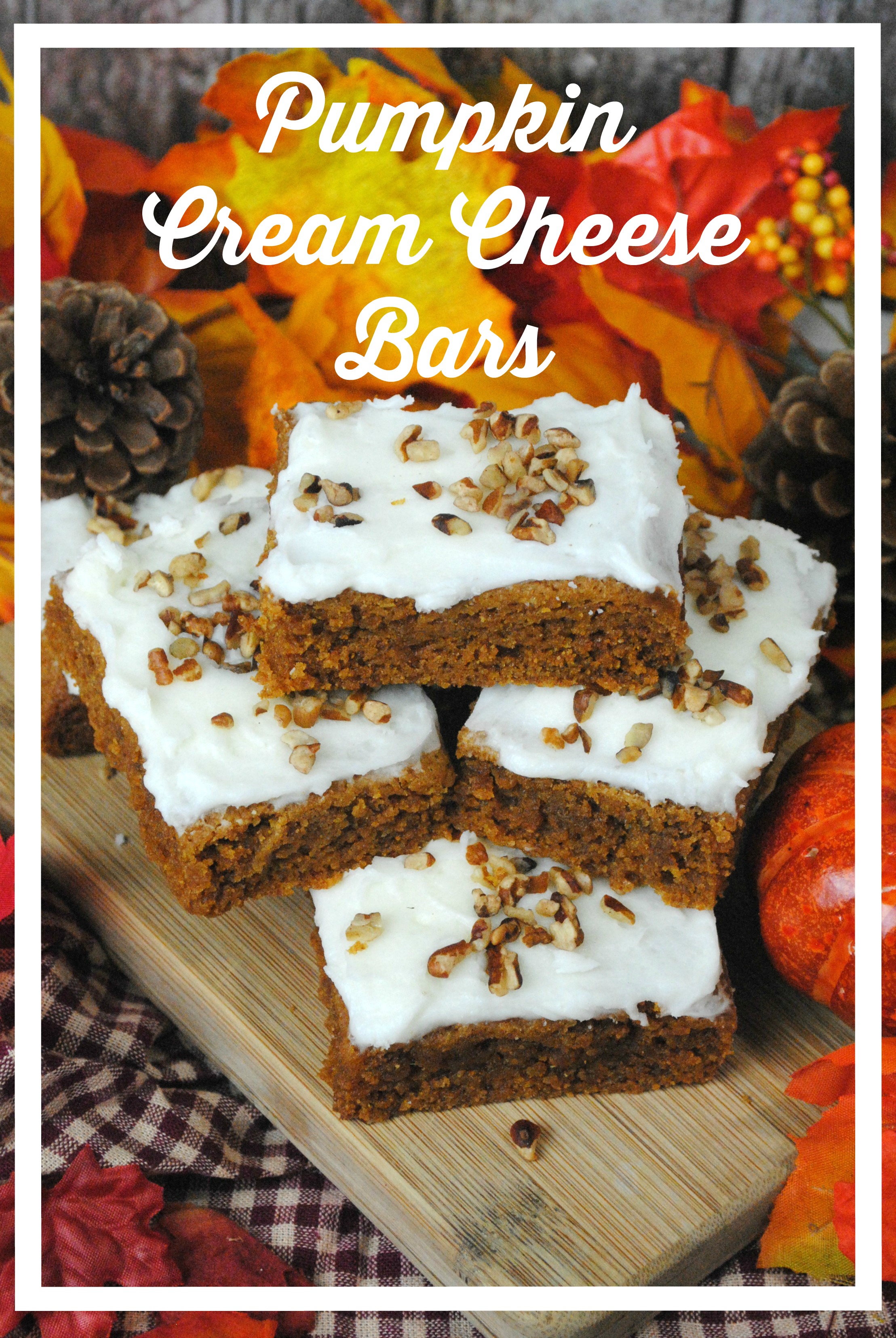 Decadent Pumpkin Bar with Cream Cheese Frosting Food Fun & Faraway Places