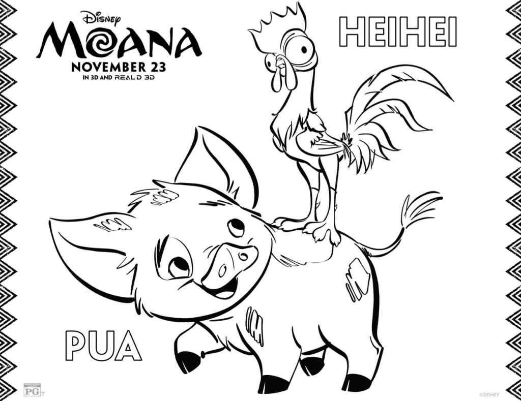 Moana Coloring Sheets - Food Fun & Faraway Places