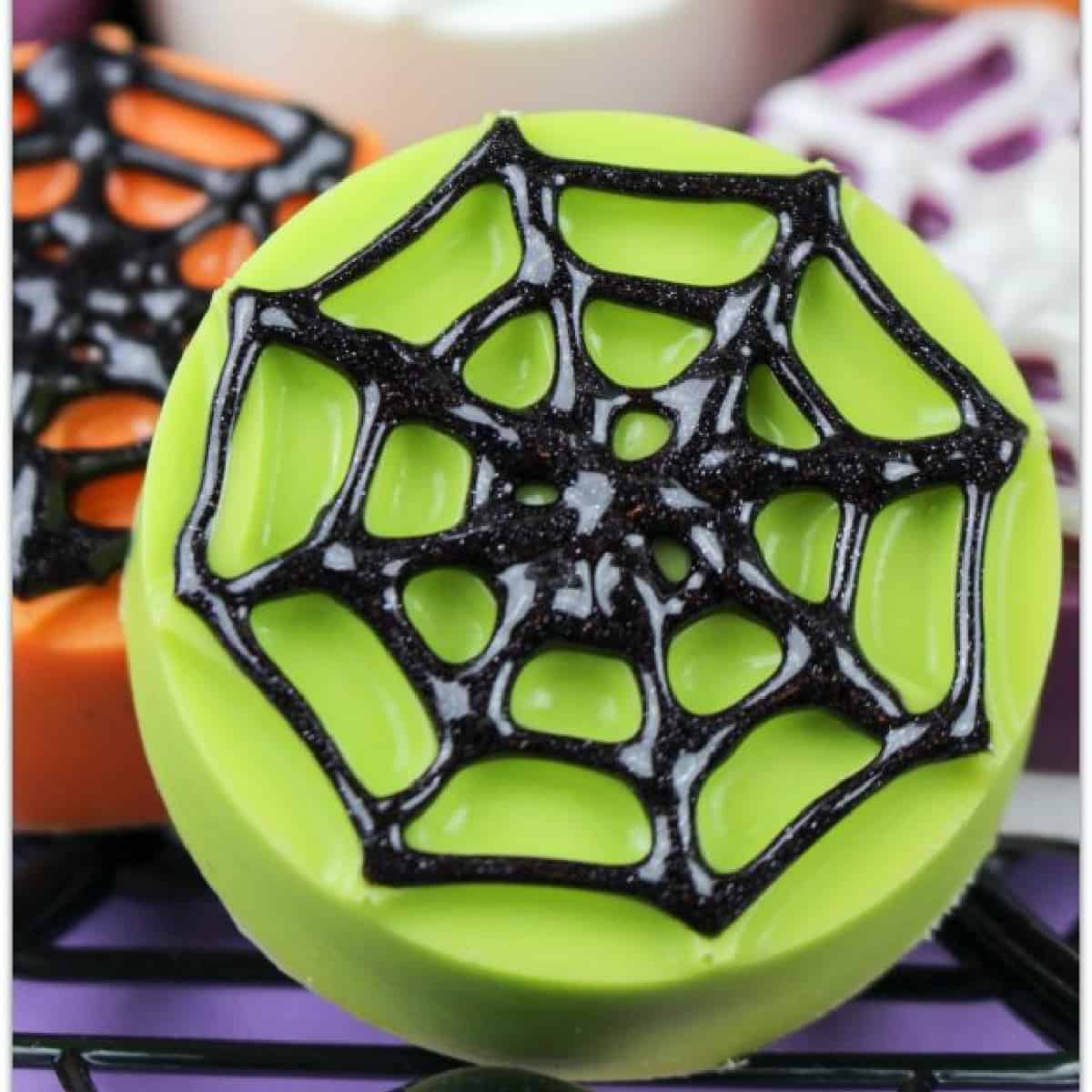 Easy Halloween Spider Web Cookies