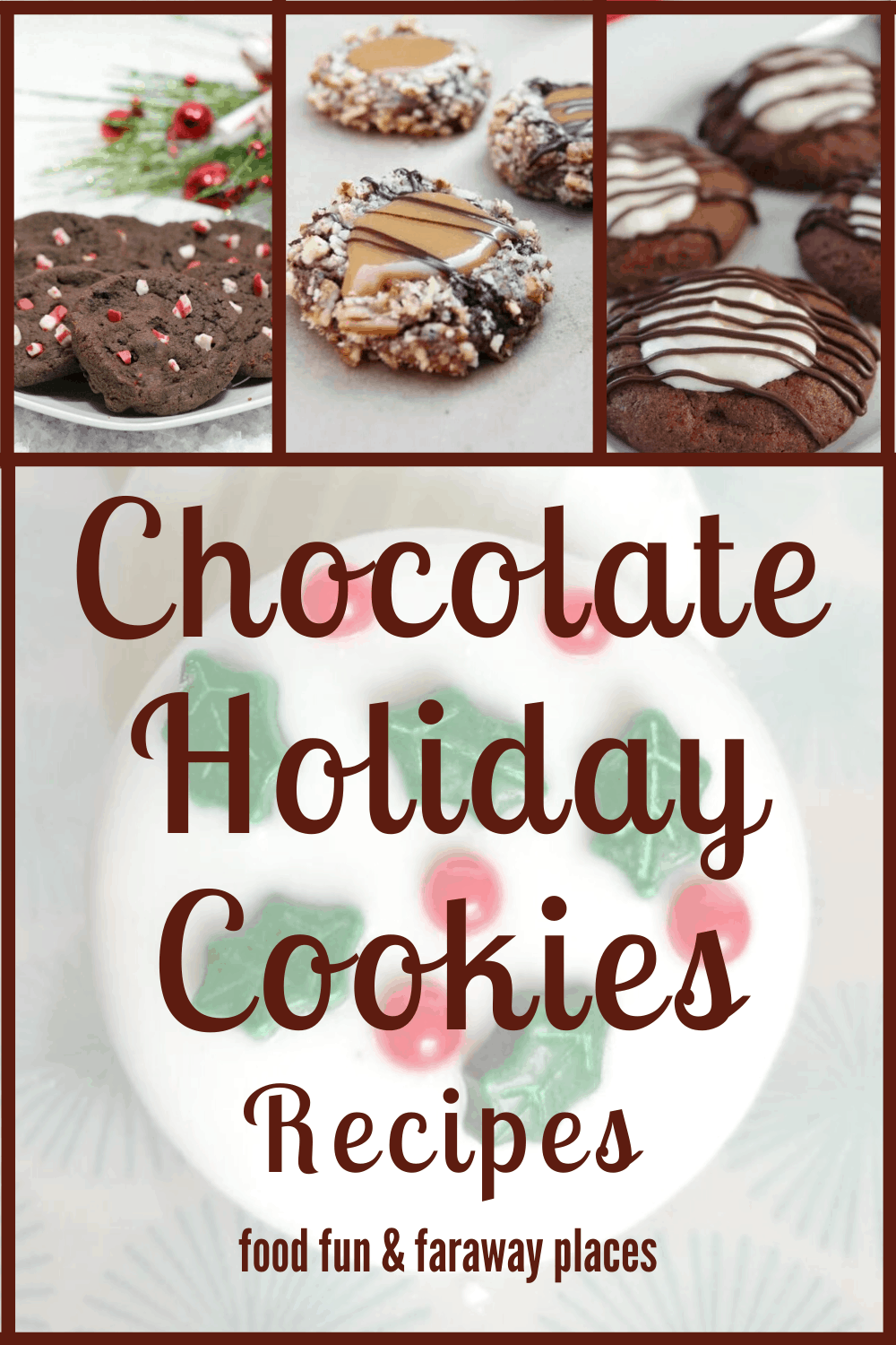 All these chocolate holiday cookies are delicious! I can resist a lot of desserts, but I have a hard time resisting chocolate cookies.