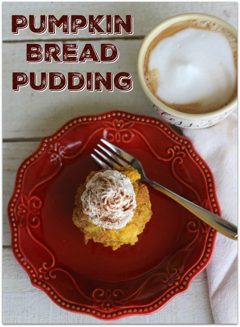 Pumpkin Bread Pudding with Pumpkin Spice Whipped Cream Food Fun