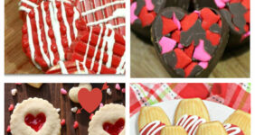 Valentine's Day Cookies collage for Pinterest.