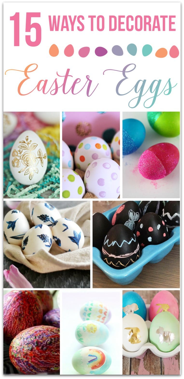 How many ways can you think of for Easter Egg decorating? I think no matter how old my kids are, they will always think about decorating eggs when Easter rolls around.