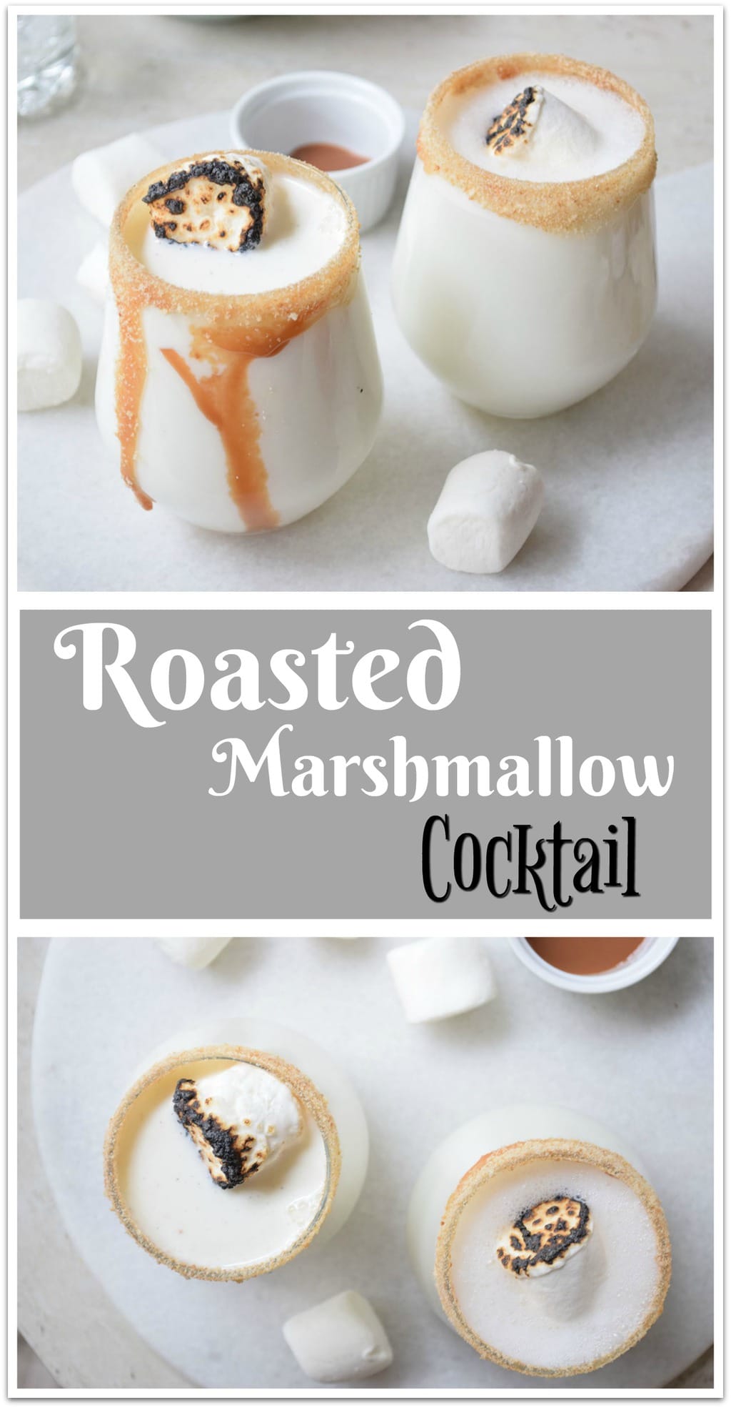 This roasted marshmallow cocktail recipe is one of my favorites ever, and it's so easy! Doesn't it look heavenly?